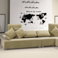 Mapa del mundo de vinilo removible sitio de la pared de la pared pegatina Decal Mural Home Decor